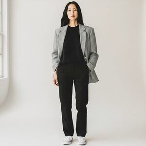 Vintage Express Compagnie Internationale Tan Checkered Buffalo Plaid Blazer